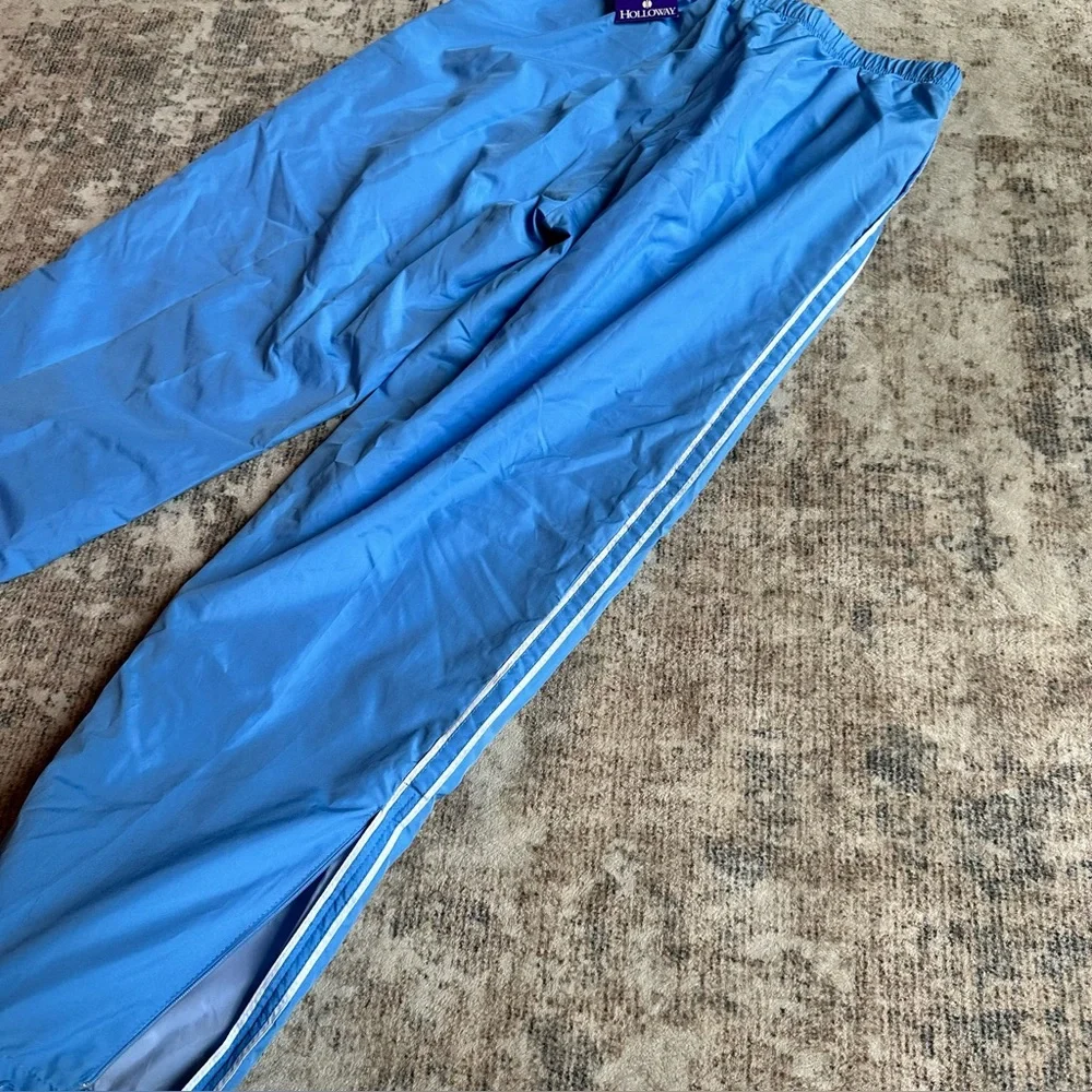 Holloway Athletic Track Pant Size Medium Light Blue White Stripe Y2K Windbreaker - Picture 6 of 7